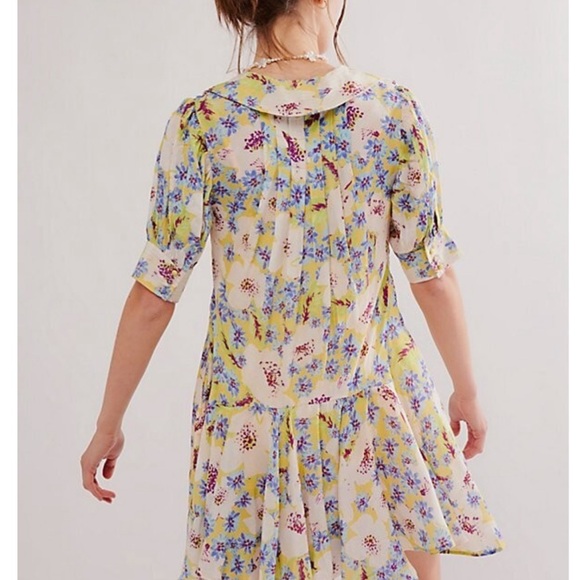 Free People Sugar Crush mini dress in lemon combo❤️ - Picture 5 of 7